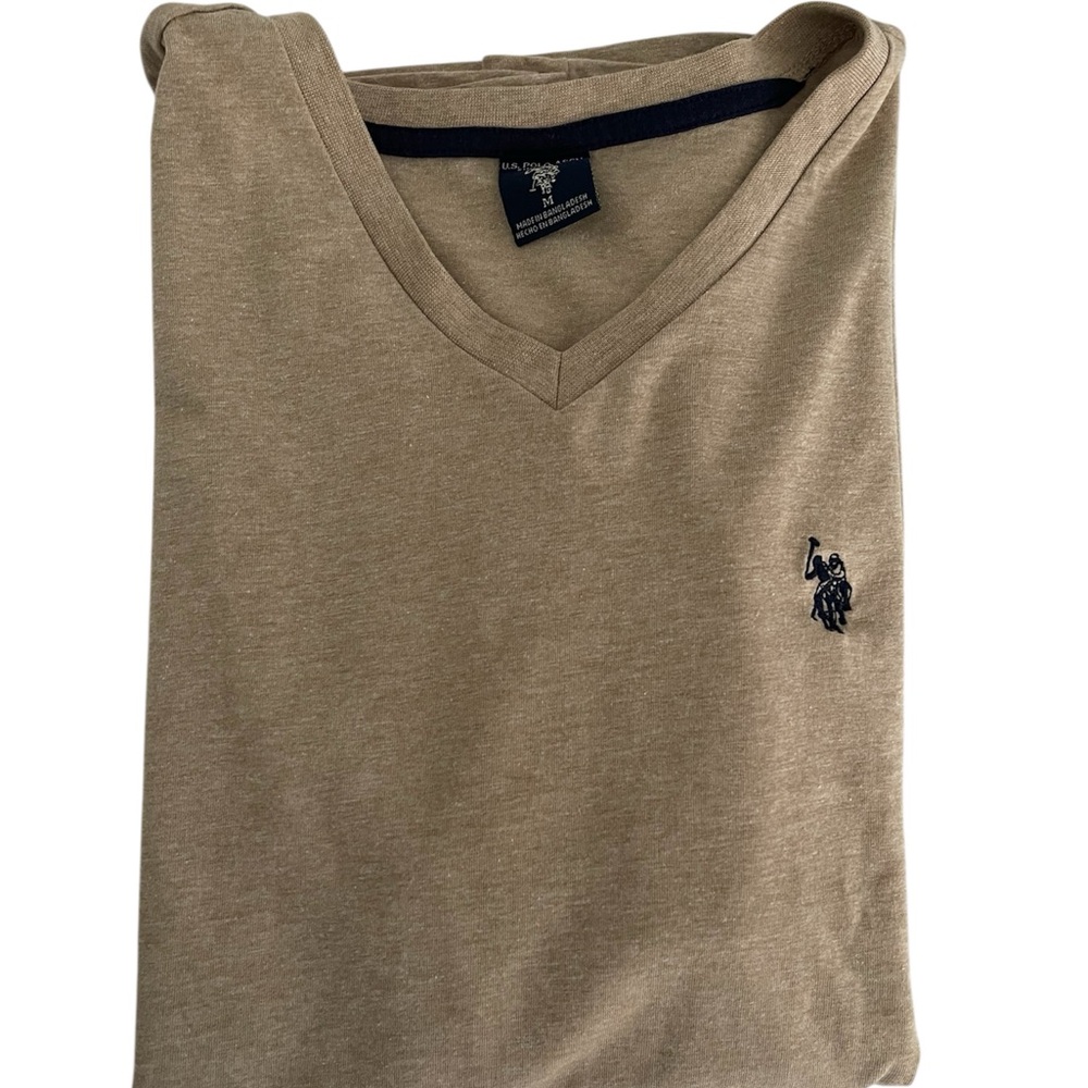 U.S. Polo Assn. Tan V-Neck Tee